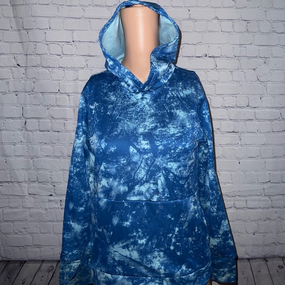 all in motion Tops - All in Motion Juniors Dark & Light Blue Hoodie size L